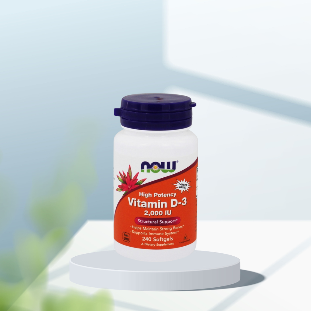 Viên uống High Potency Vitamin D3 2000 IU của NOW (240 viên)