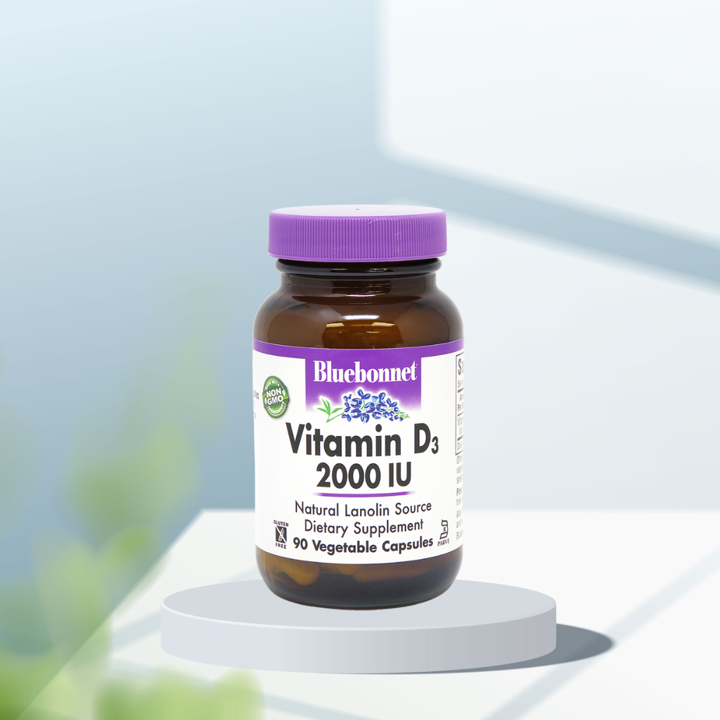 Viên uống Vitamin D3 2000 IU của Bluebonnet (90 viên)
