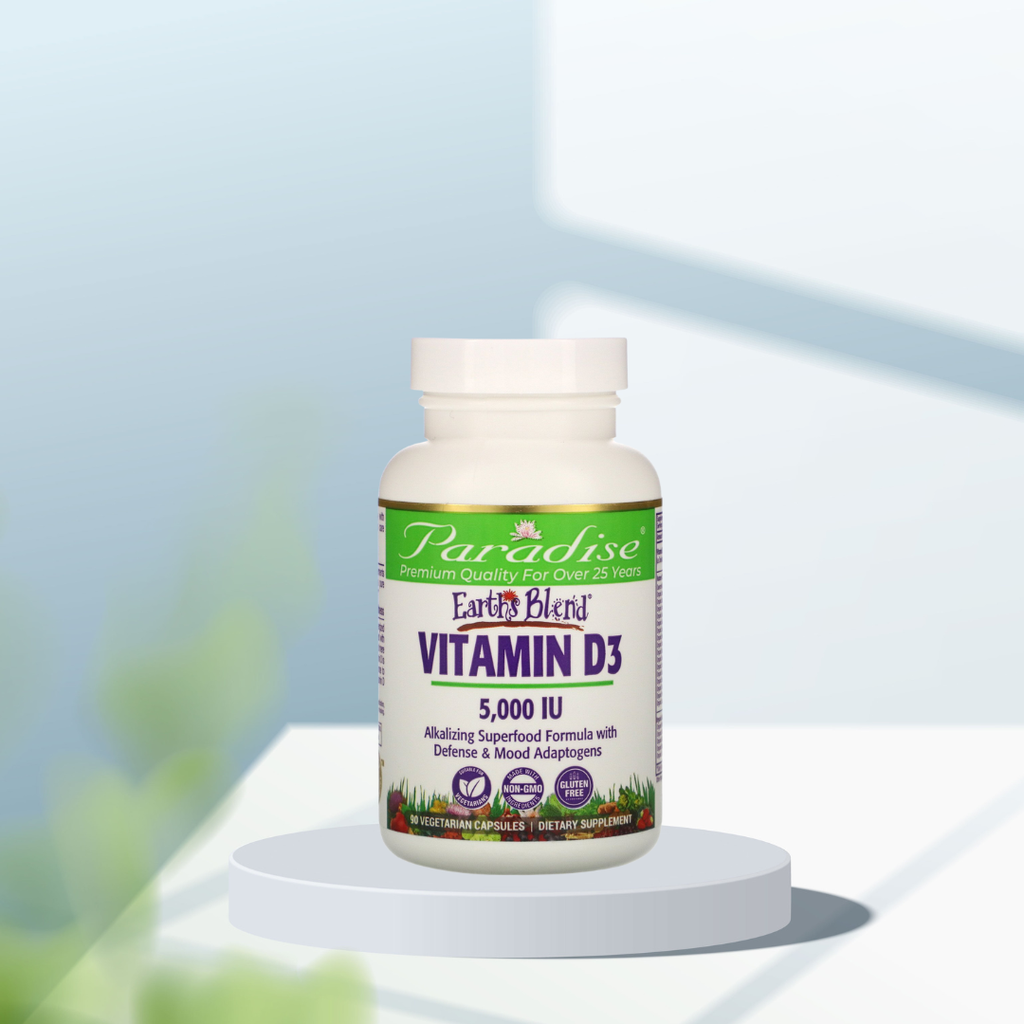 Earth's Blend Vitamin D3 5000 IU của Paradise Herbs (90 viên)