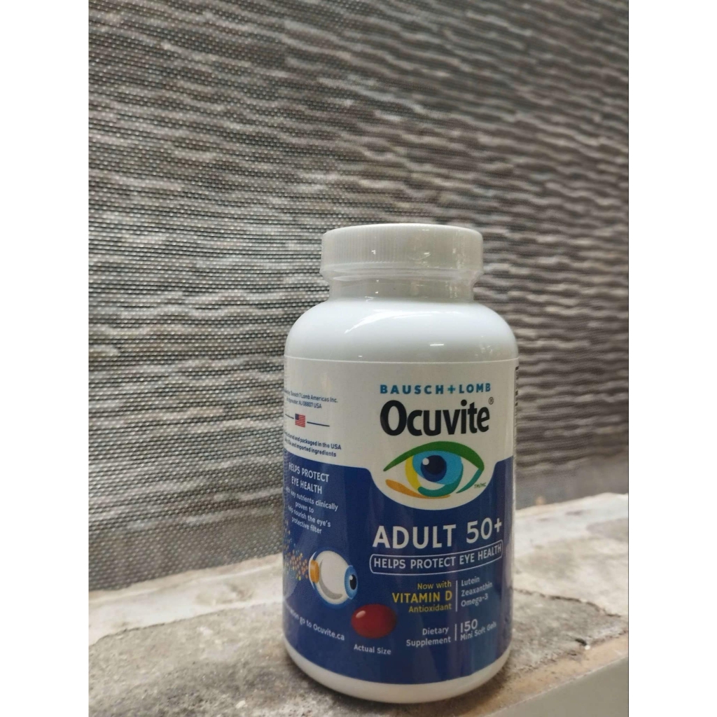Viên uống hỗ trợ mắt Ocuvite Adult 50+ vitamin D 150 viên từ Canada