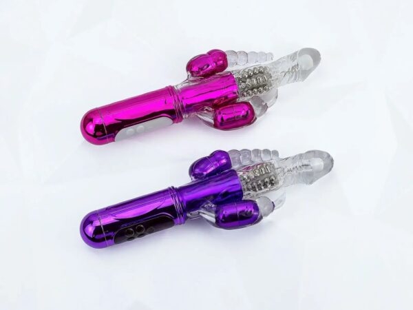 Dương Vật Giả 3 Đầu Rung Thụt Ngoáy Pin Sạc Cao Cấp