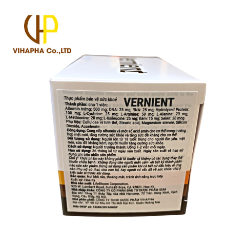 Vernient - Tăng cường sức đề kháng Hộp 60v