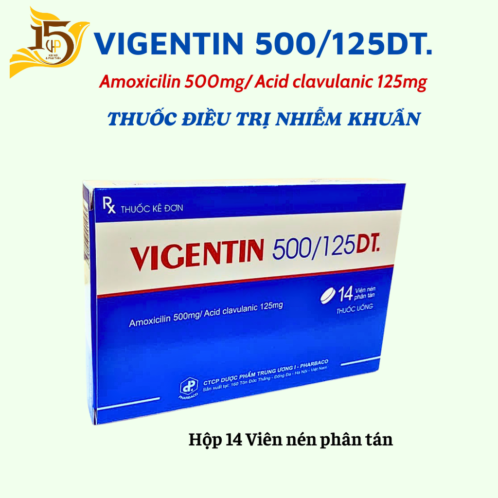 VIGENTIN 500/125DT - THUỐC ĐIỀU TRỊ NHIỄM KHUẨN