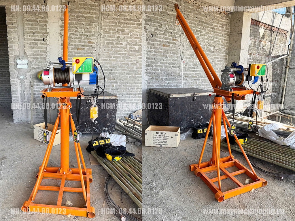 Combo khung cẩu xoay 360 độ 500kg lắp tời KCD750-1500 35 mét/phút