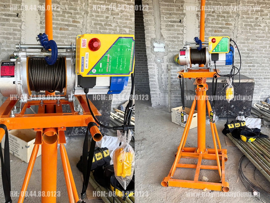 Combo khung cẩu xoay 360 độ 500kg lắp tời KCD750-1500 35 mét/phút