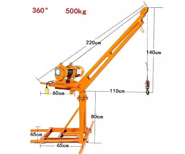 Cẩu xoay 360 độ Rakuda 500kg