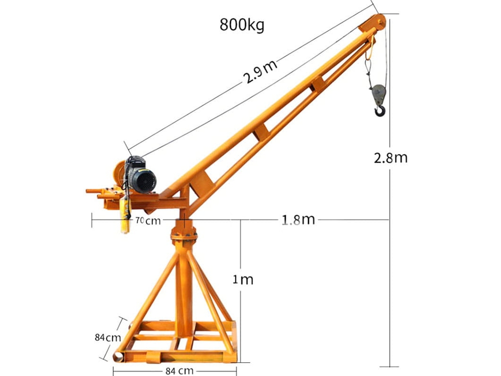 Khung cẩu xoay 360 độ 800kg
