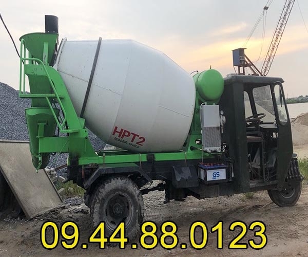 Bồn trộn bê tông 6m3 gắn xe 3 bánh