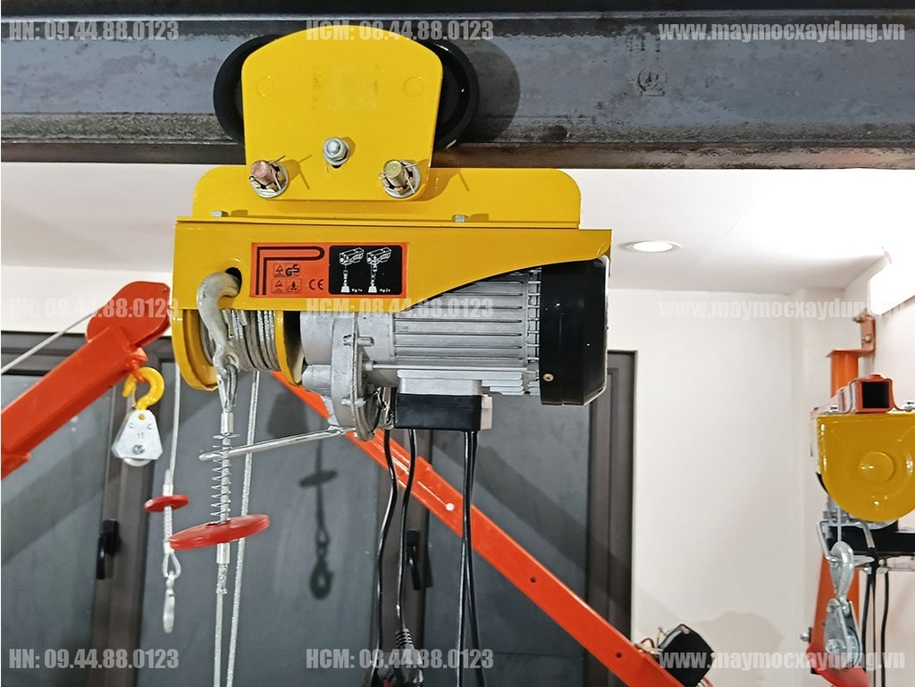 Combo Tời điện mini PA600 con chạy 1 tấn