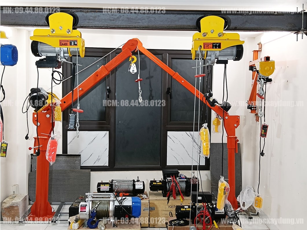 Combo Tời điện mini PA600 con chạy 1 tấn