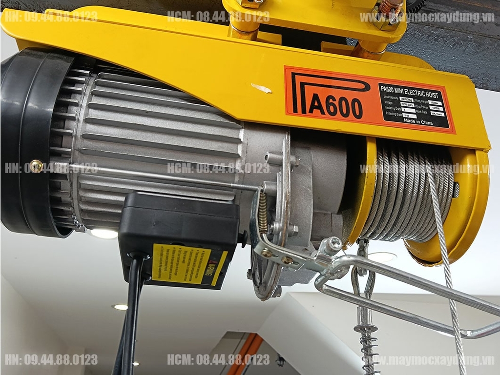Combo Tời điện mini PA600 con chạy 1 tấn