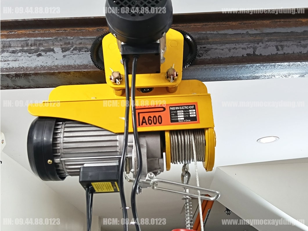 Combo Tời điện mini PA600 con chạy 1 tấn