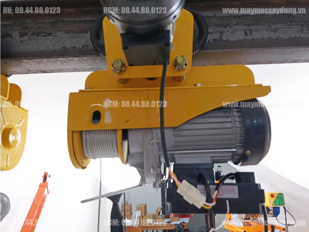 Combo Tời điện mini PA400 cọn chạy 1 tấn điều khiển từ xa