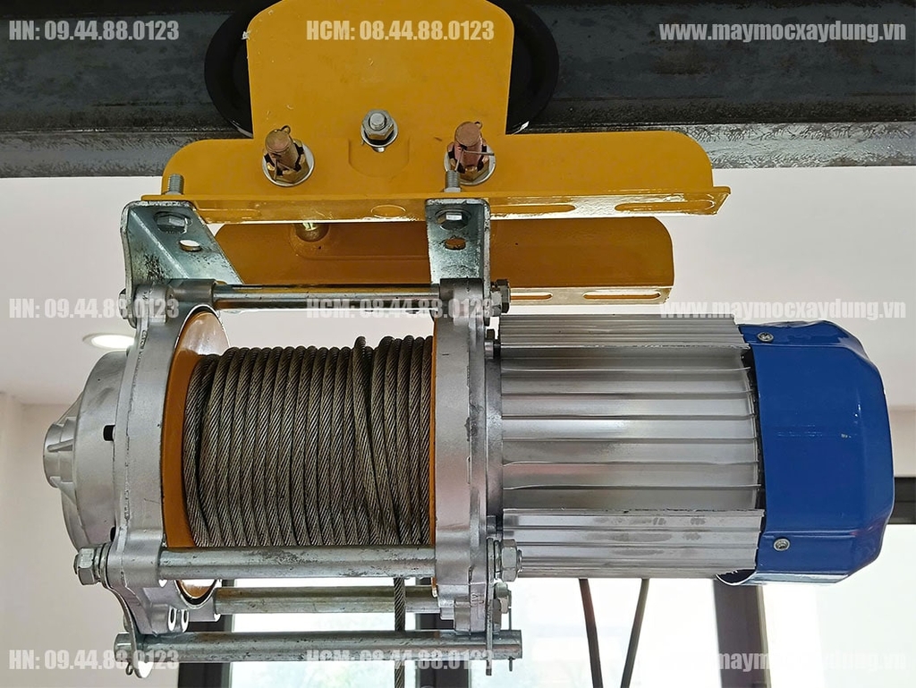 Combo Tời KCD750-1500 30m 35 m/p và cọn chạy 1 tấn có điều khiển từ xa