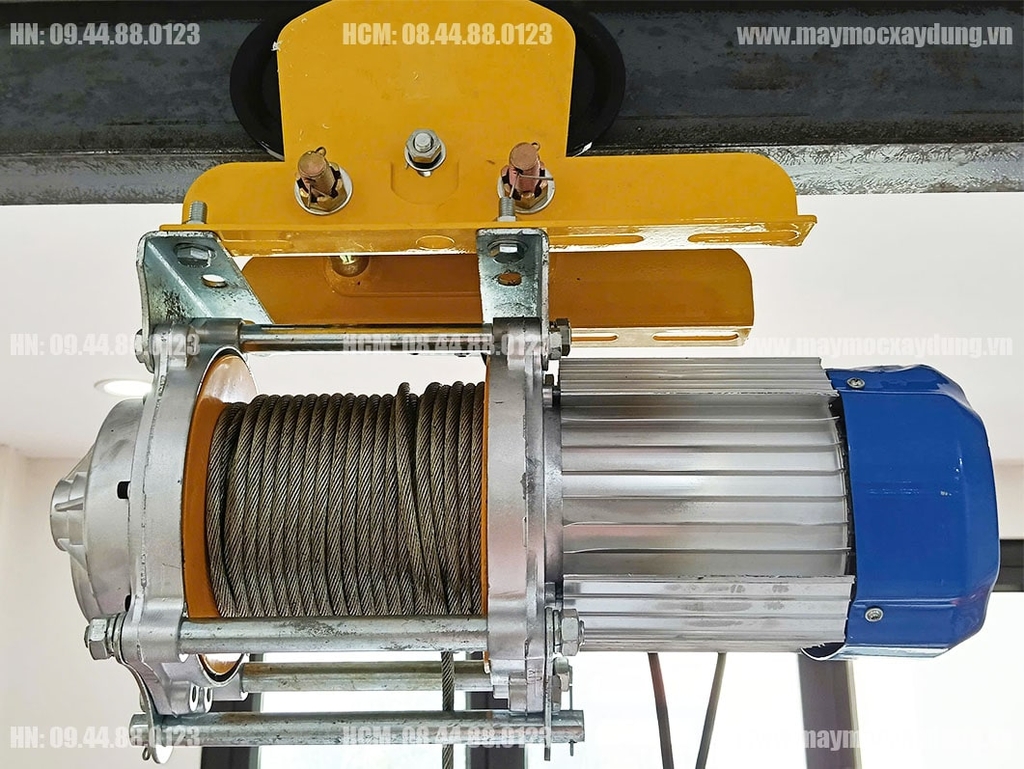 Combo Tời KCD750-1500 30m 35 m/p và cọn chạy 1 tấn có điều khiển từ xa