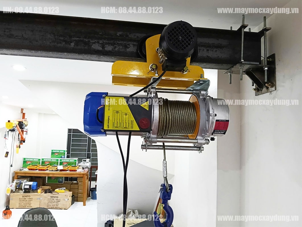 Combo Tời KCD750-1500 30m 16 m/p và cọn chạy 1 tấn có điều khiển từ xa