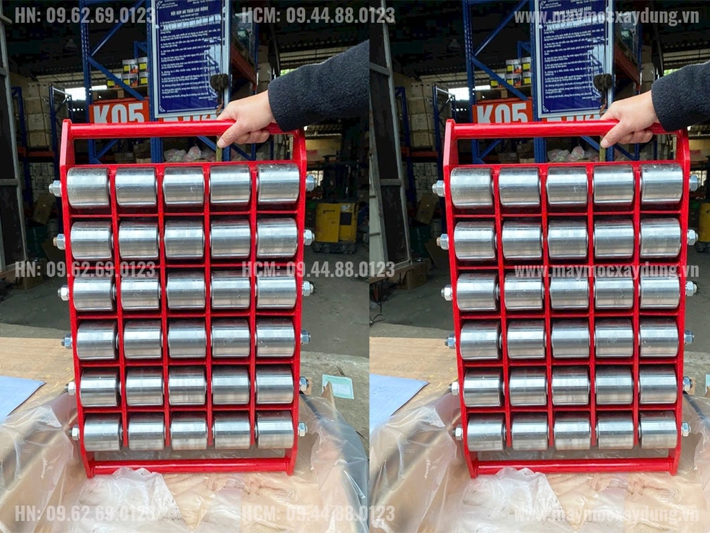 Con lăn chuyển hàng 50 tấn bánh thép (Rùa tải hàng)