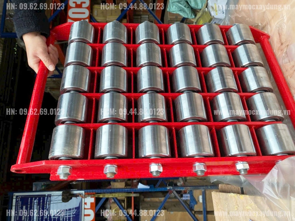 Con lăn chuyển hàng 50 tấn bánh thép (Rùa tải hàng)