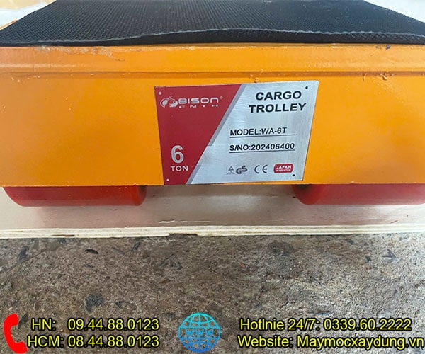 Con rùa chuyển hàng Bison 6 tấn WA-6T bánh PU xoay 180 độ