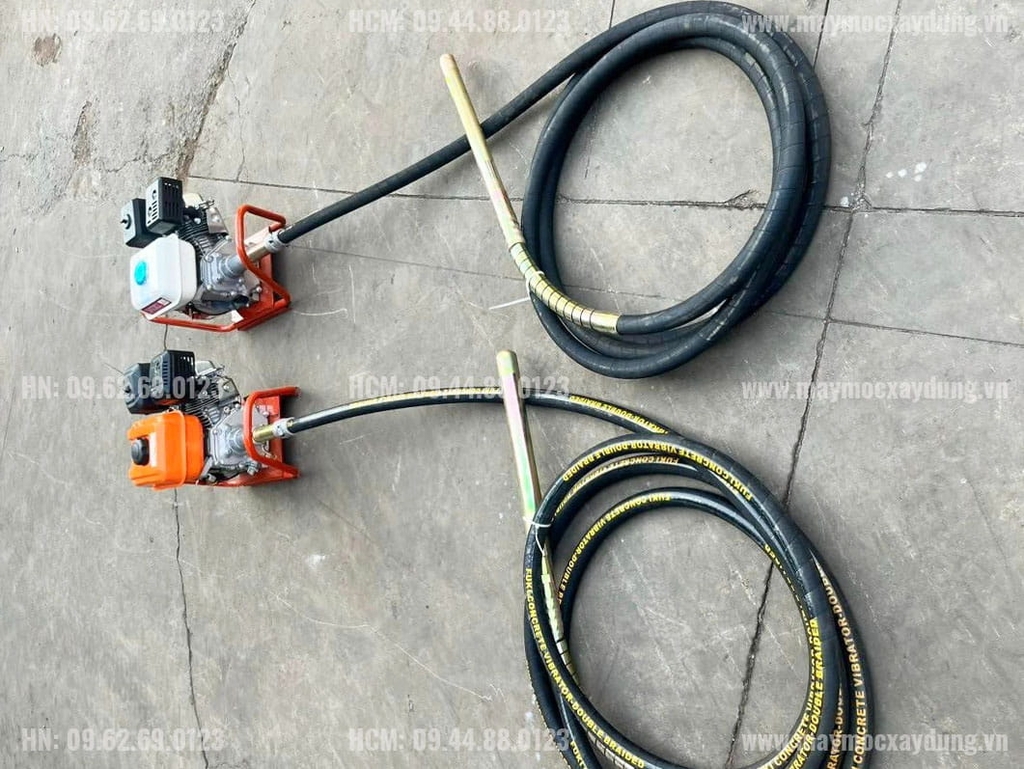 Máy đầm dùi chạy xăng lắp động cơ Lifan 160 5.5HP