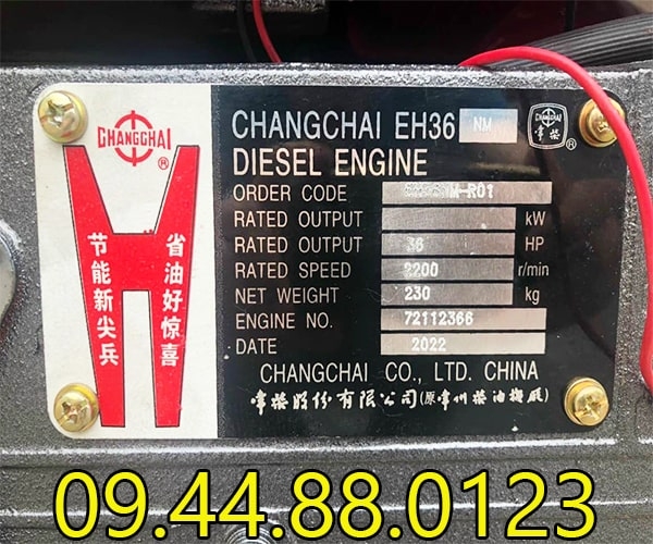 Đầu nổ Diesel Chang Chai D36 EH36NM làm mát bằng gió đề