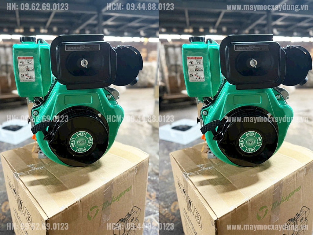 Động cơ dầu Diesel Nikipro 13HP 195FD-A Đề nổ