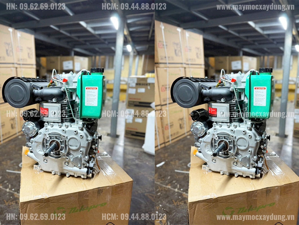 Động cơ dầu Diesel Nikipro 13HP 195FD-A Đề nổ