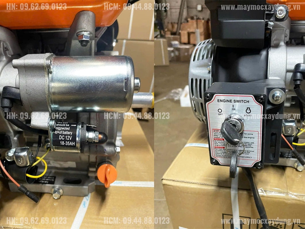 Động cơ xăng Lifan KP480E 18HP đề