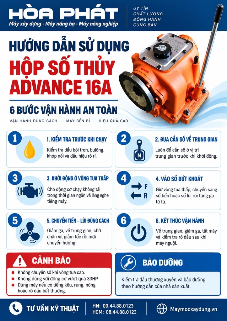 Hộp số thủy Advance 16A