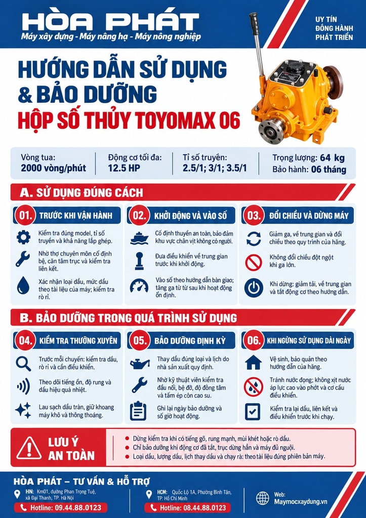 Hộp số thủy Toyomax 06