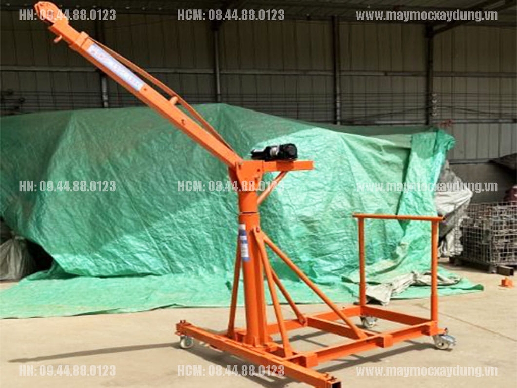 Khung cẩu xoay 360 độ 500kg di chuyển