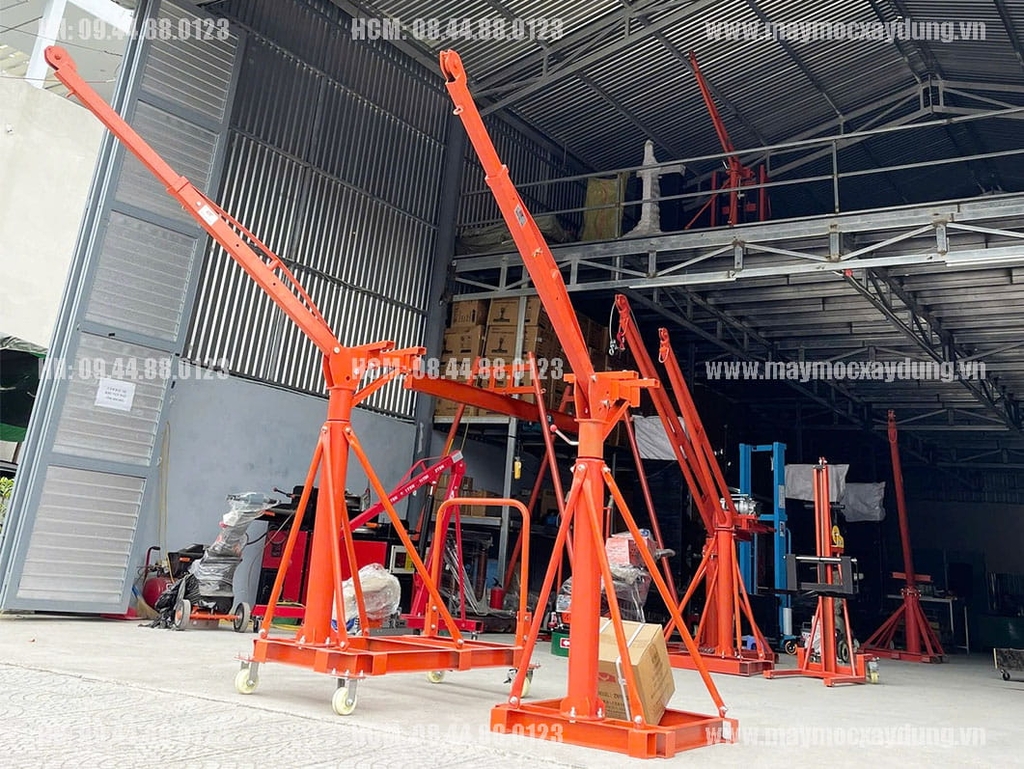 Khung cẩu xoay 360 độ 500kg di chuyển
