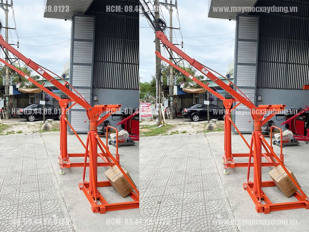 Khung cẩu xoay 360 độ 500kg di chuyển
