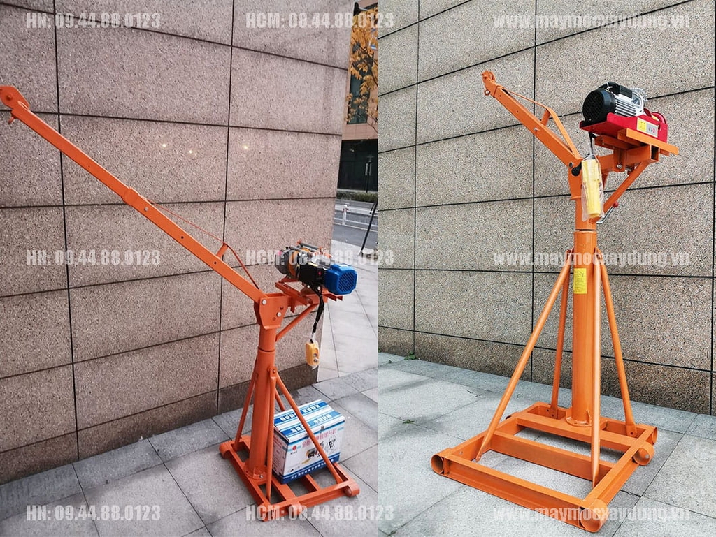 Khung cẩu xoay 360 độ 500kg khung rút