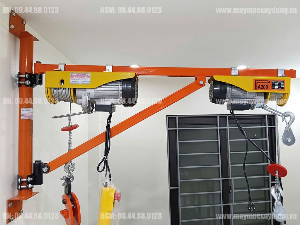 Khung cẩu xoay gắn tường xoay 180 độ