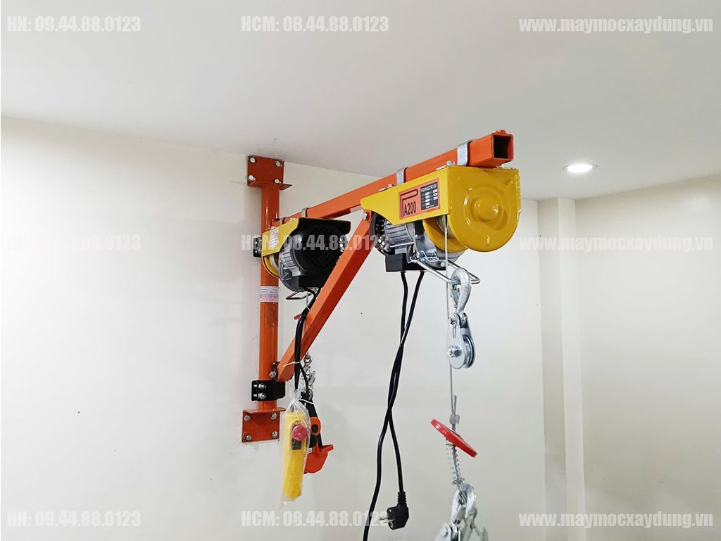 Khung cẩu xoay gắn tường xoay 180 độ