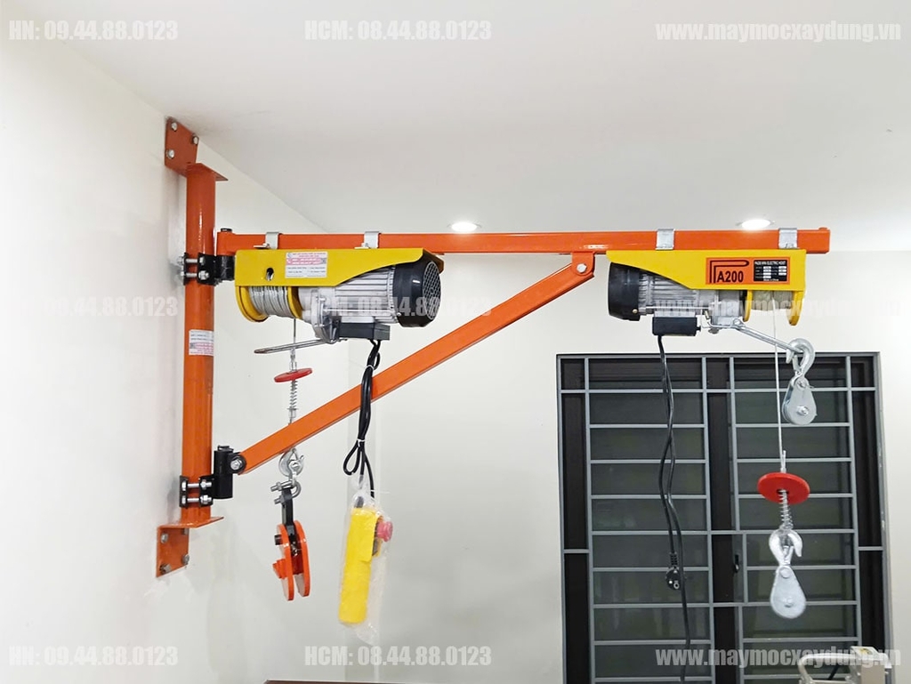 Khung cẩu xoay gắn tường xoay 180 độ