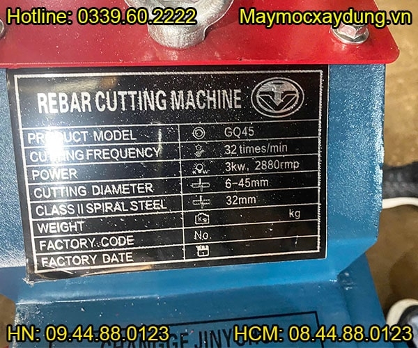 Máy cắt sắt GQ45 3KW 28mm 380V