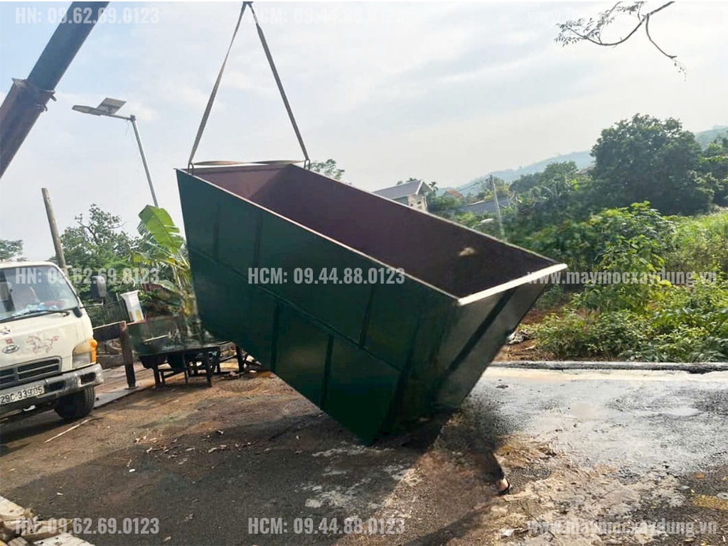 Máng trộn bê tông 8 khối