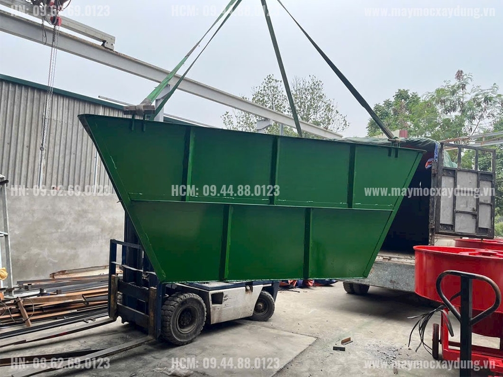 Máng trộn bê tông 4 khối
