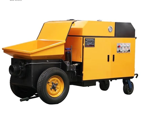 Máy bơm bê tông mini 6-8 m3/h lắp đầu nổ 25HP
