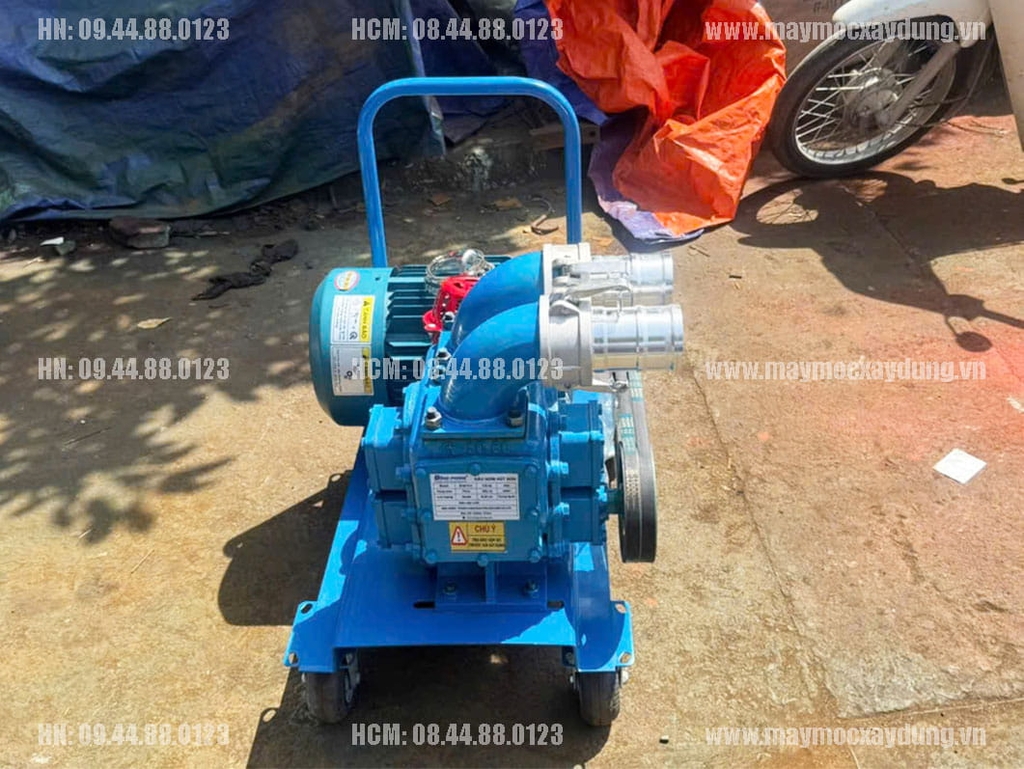 Máy bơm hút bùn chất thải 2 họng 75mm 60 m3/h