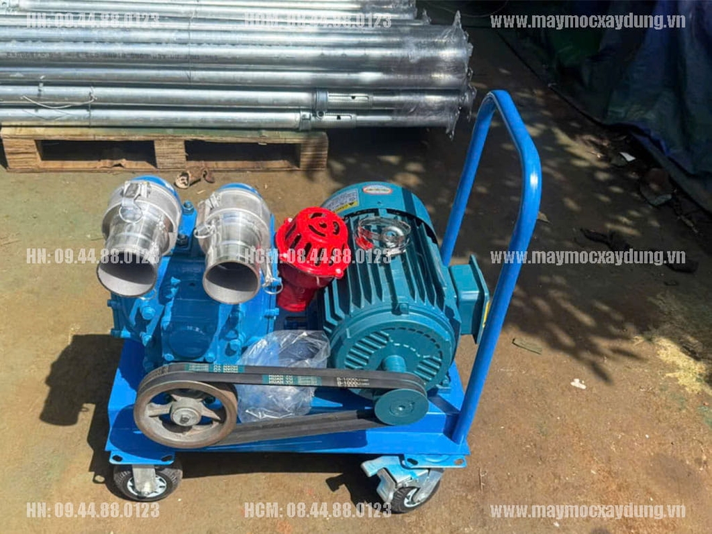 Máy bơm hút bùn chất thải 2 họng 75mm 60 m3/h