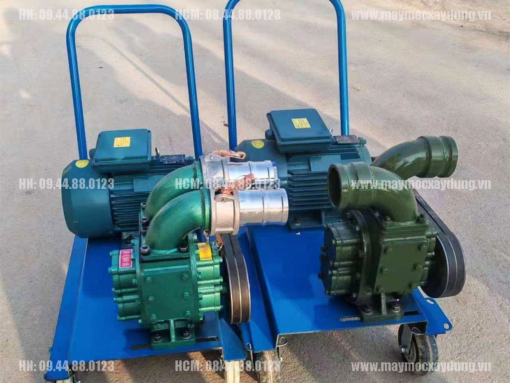 Máy bơm hút bùn chất thải 2 họng 75mm 60 m3/h