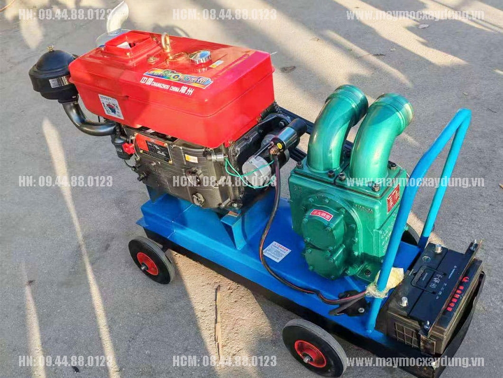 Máy bơm hút bùn chất thải 2 họng 75mm 60 m3/h