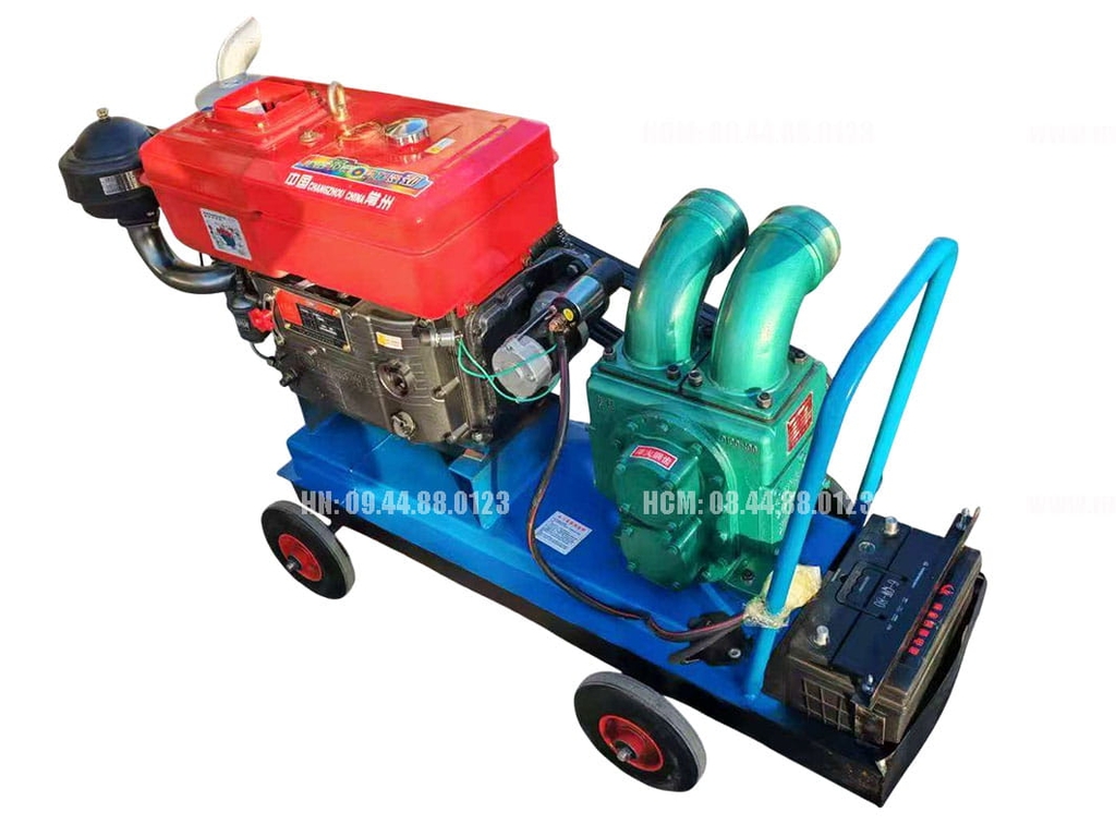 Máy bơm hút bùn chất thải 2 họng 75mm 60 m3/h