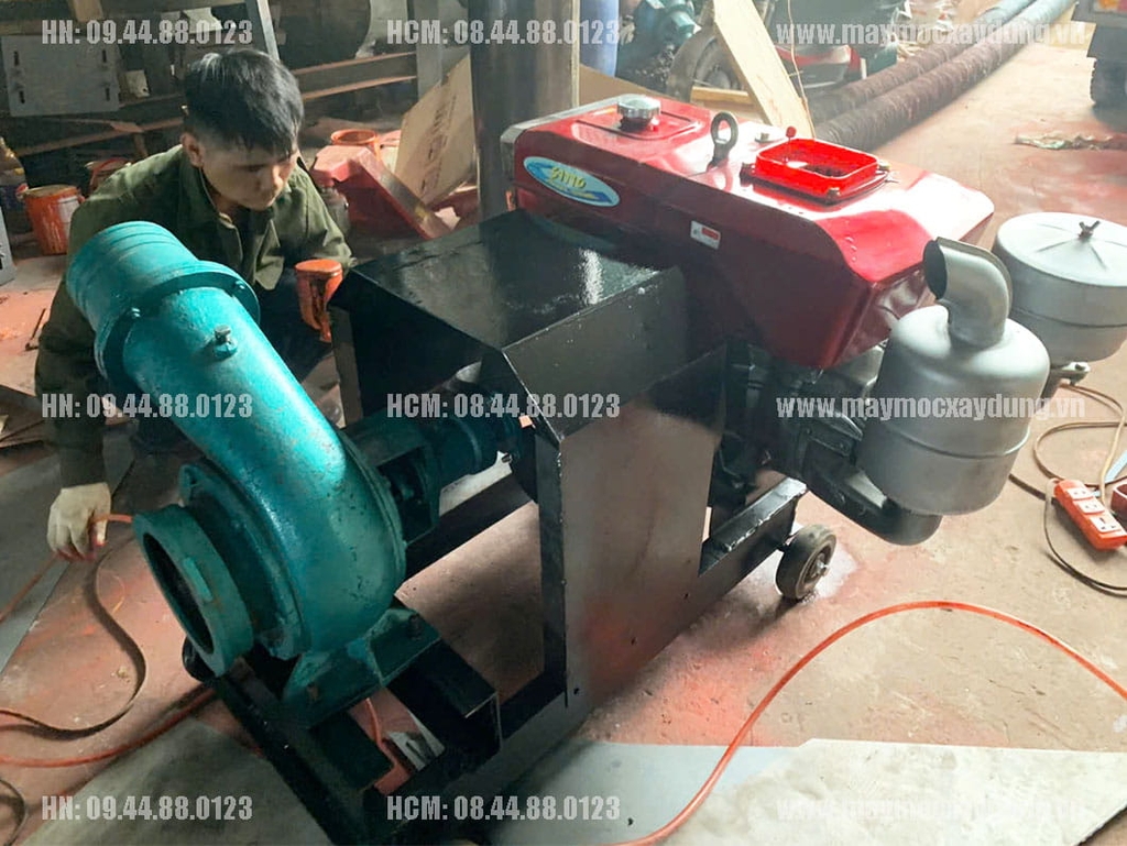 Máy bơm nước đầu nổ D20 20HP 120-250m3/h nước đề