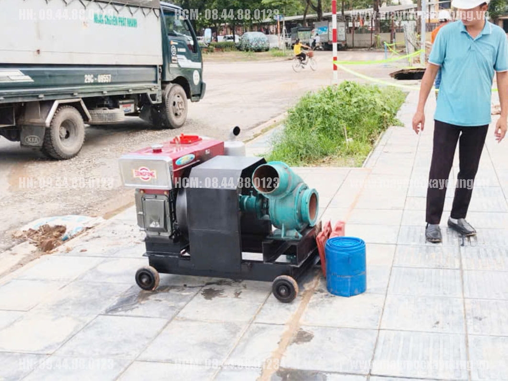 Máy bơm nước đầu nổ D20 20HP 120-250m3/h nước đề