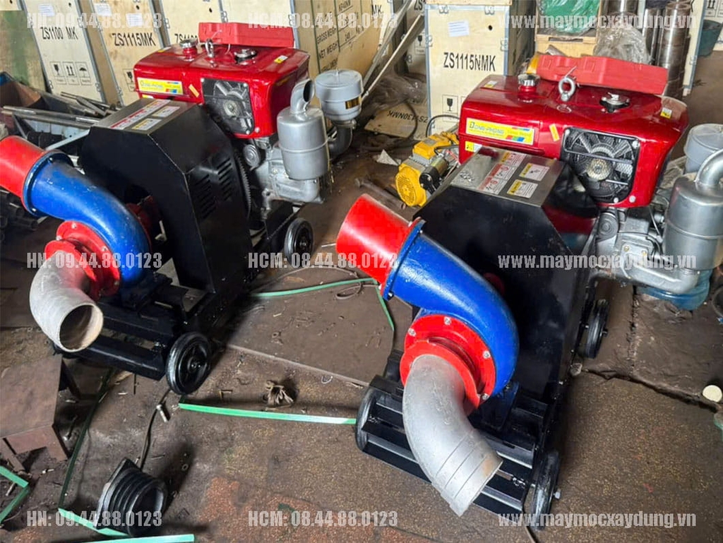 Máy bơm nước đầu nổ D24 24HP 250-300m3/h gió đề