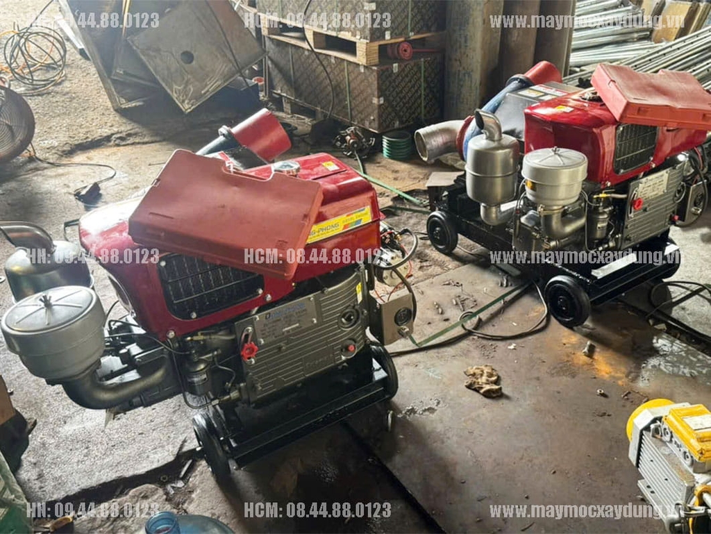 Máy bơm nước đầu nổ D24 24HP 250-300m3/h gió đề